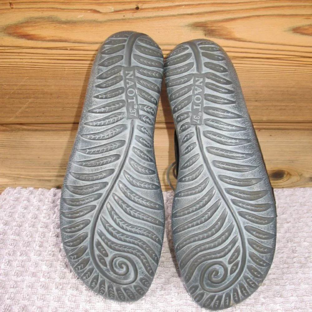 Naot Black Lalo Perforated Sneakers Shoes 6.5